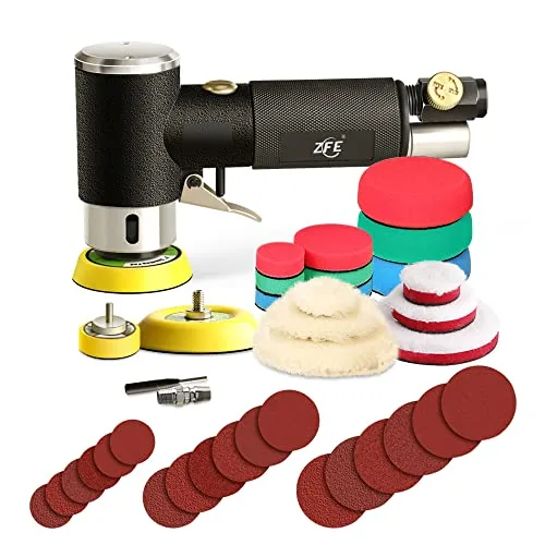 ZFE Mini Random Orbital Air Sander with 36-Piece Kit
