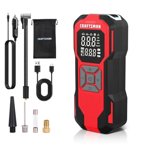 CRAFTSMAN Cordless Tire Inflator 150 PSI 6000mAh