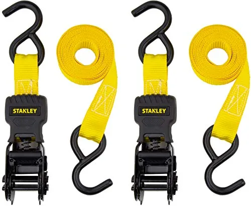 Stanley S10002 1in x 10ft Ratchet Tie Downs 2-Pack