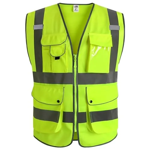 JKSafety JK150 Hi-Vis Vest 9-Pocket ANSI Class 2