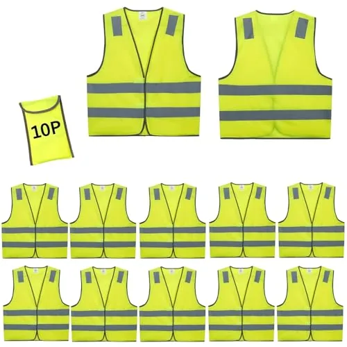 Lavori-AK 10-Pack ANSI Class 2 Reflective Safety Vests