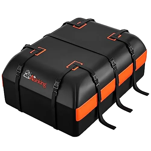 Asinking 15 Cu Ft Rooftop Cargo Bag 840D Waterproof