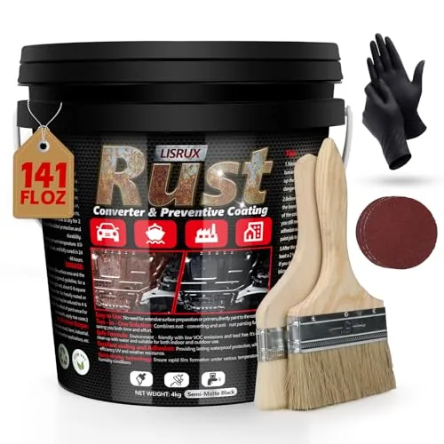 LISRUX Rust Converter 141 fl oz Black Metal Primer