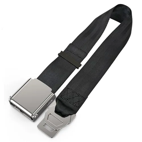 Hadwoer 2-in-1 Adjustable Airplane Seat Belt Extender