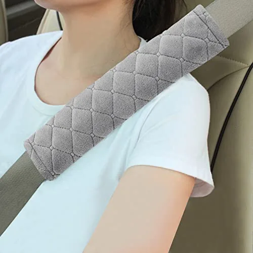 Amooca Seat Belt Covers Soft Shoulder Pad 2-Pack