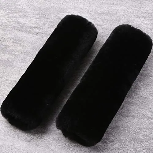 OGLAND Sheepskin Seat Belt Pads Real Australian Wool 2-Pack