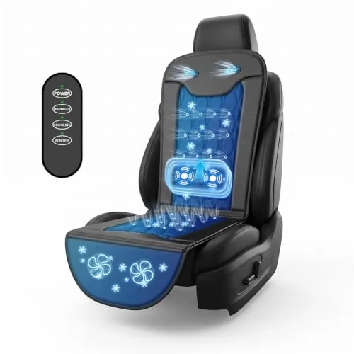 KNONNETD Cooling Car Seat Cover with Massage and Lumbar