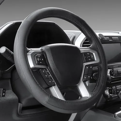SEG Direct Microfiber Leather Steering Wheel Cover 15in