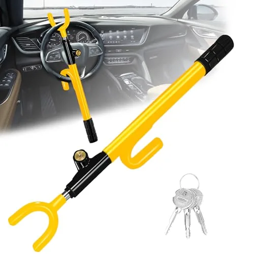 NOEAIKE Heavy Duty Steering Wheel Lock Yellow