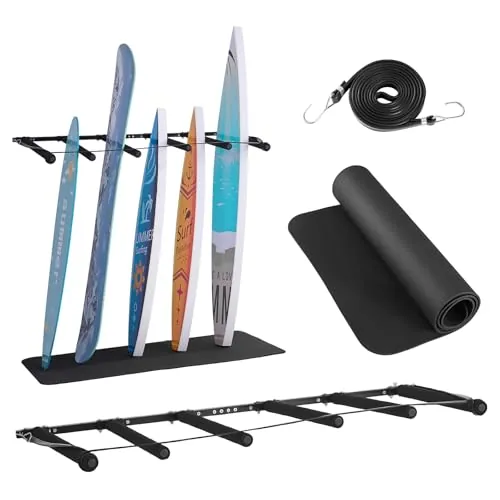 VEVOR 6-Arm Vertical Surfboard Wall Rack 5-Tier