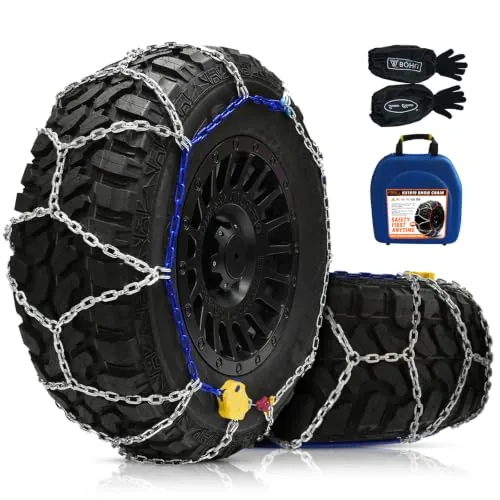 DEDC 4.5mm Mn Steel Snow Chains for Trucks and SUVs