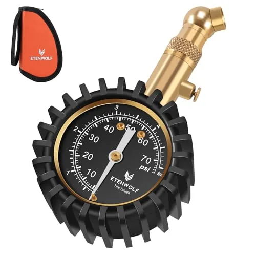 ETENWOLF Tire Pressure Gauge 0-75 PSI Glow Dial