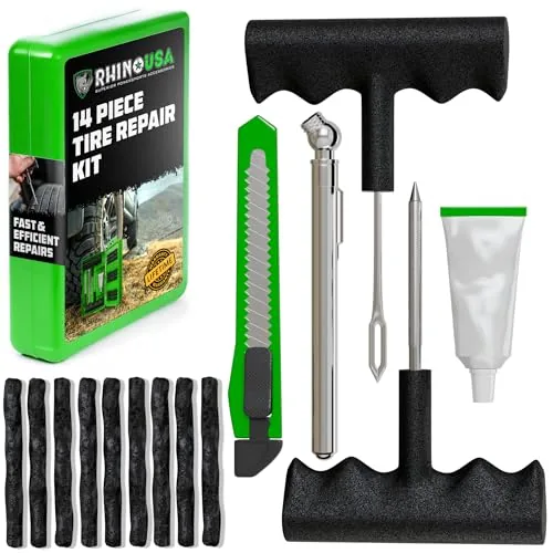 Rhino USA 14-Piece Compact Tire Plug Kit