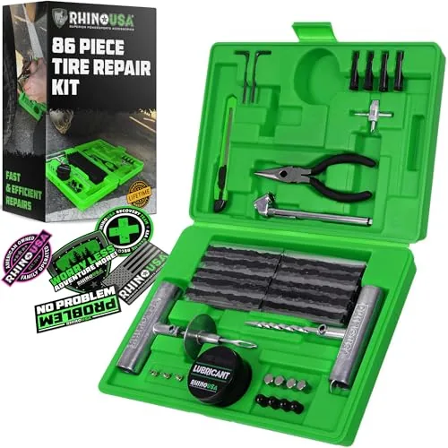 Rhino USA 86-Piece Heavy Duty Tire Plug Kit