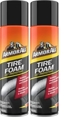 Armor All Tire Foam Cleaner No-Wipe Formula 20oz x2