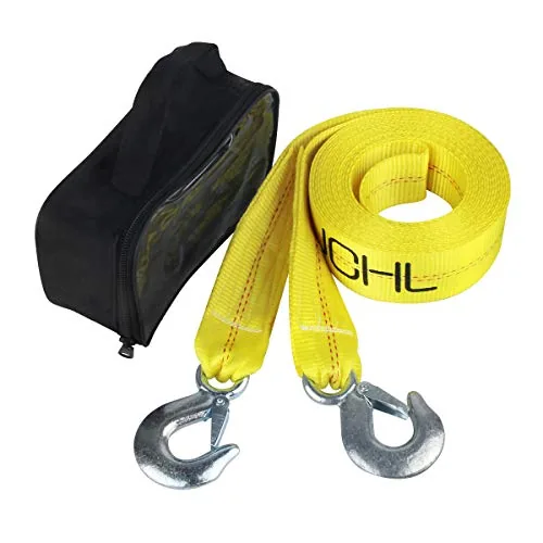 JCHL Nylon Tow Strap 2x20ft 20,000lb with Hooks