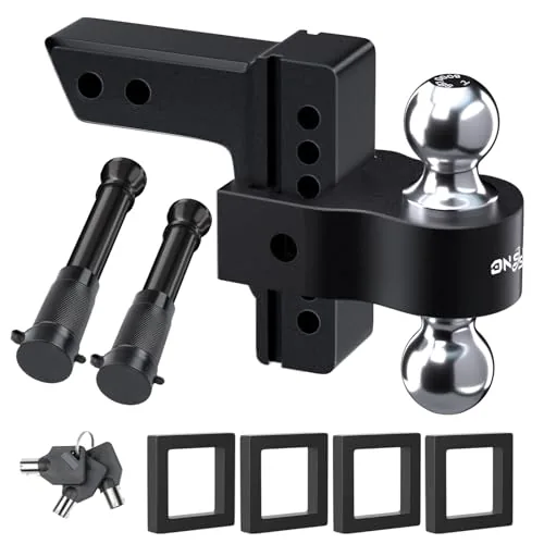 Onsski 6-Inch Drop Dual Ball Hitch 2-Inch Receiver