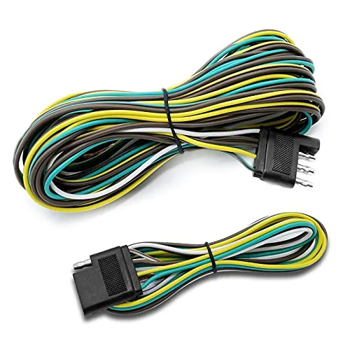 LIMICAR 25FT 4-Wire Flat Trailer Wiring Extension Kit