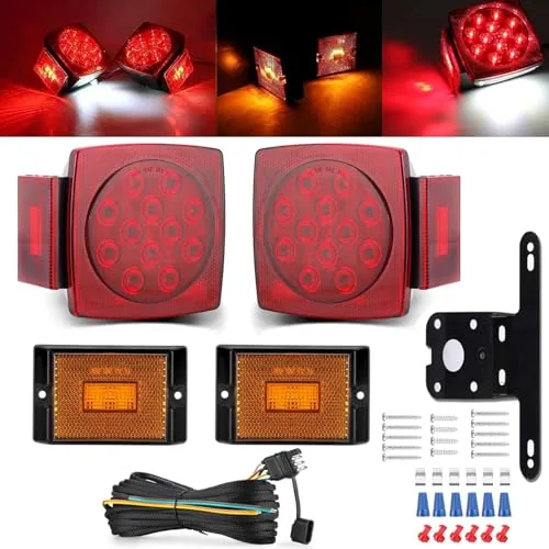 LIMICAR LED Trailer Light Kit with 25FT Braided Harness