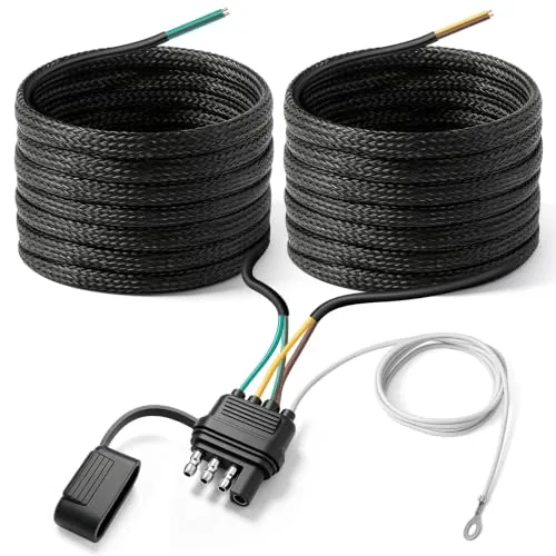 LRFJUFI 25 FT 4-Pin Trailer Wiring Harness Y-Split