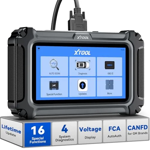 XTOOL D5S OBD2 Scanner with 16 Reset Functions