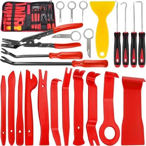 Keze 24Pc Trim Removal Set with Picks and Clip Tools