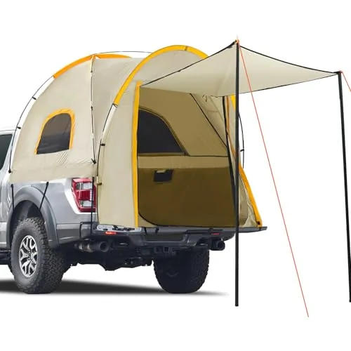Qualencey Pickup Truck Tent with Awning, 5.5-6.3 FT