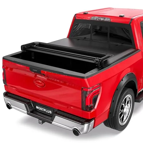 MOSTPLUS Quad Fold Soft Tonneau Cover 5.5ft F-150