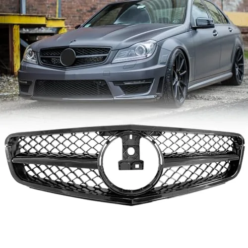 DIBON AUTO W204 AMG-Style Gloss Black Front Grille