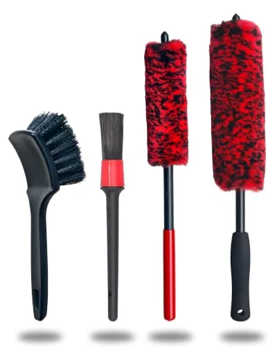 oesee 4-Pack Wheel & Tire Brush Kit with Bendable Heads