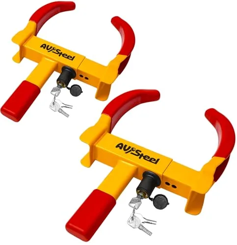 AV Steel Universal Wheel Lock 2-Pack with 6 Keys
