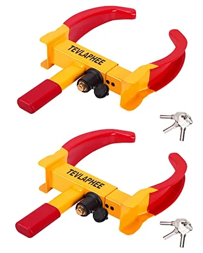Tevlaphee Trailer Wheel Lock Set 2-Pack 6 Keys