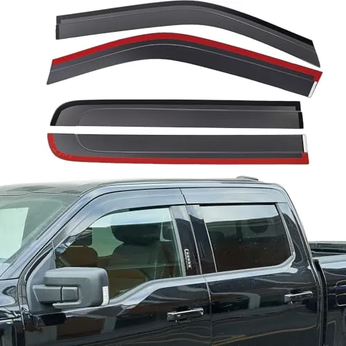 JOYTUTUS F150 Crew Cab Vent Visors Outside Mount