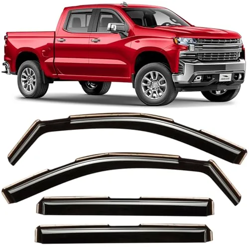 Voron Glass In-Channel Rain Guards 2019-2026 Silverado/Sierra