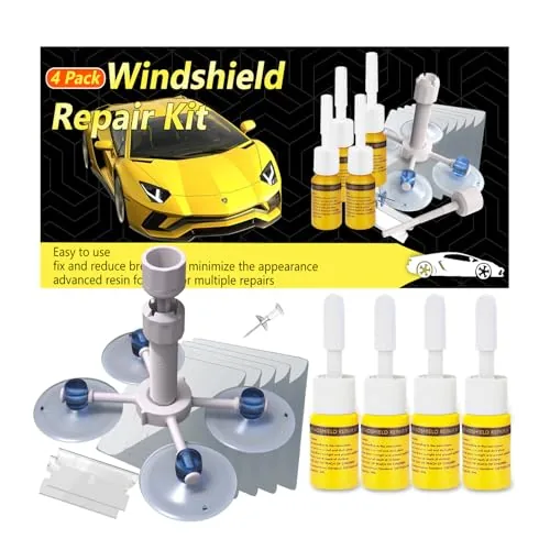 Alncxde Windshield Crack Repair Kit - UV-Cure Formula